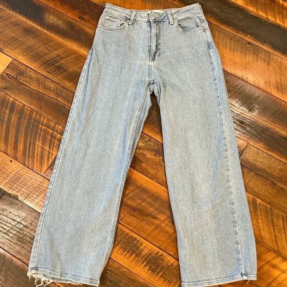 Just Black Denim High Rise Straight Leg Jeans Women’s 28 Light Wash Made in USA - Picture 3 of 11